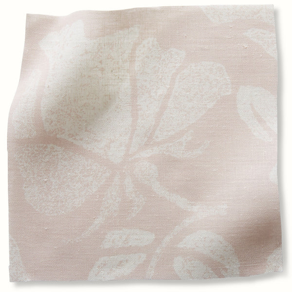Pink and white patterned pillow cover with floral leaf design