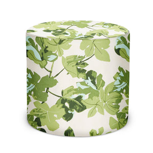 Indoor Pouf in Peter Dunham Textiles Fig Leaf in Faded on Hemp