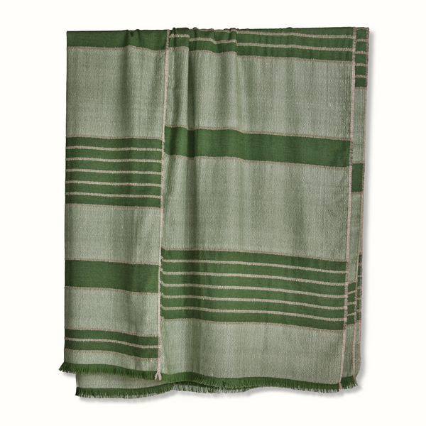 Manta in Green Alpaca Bedcover and Throw