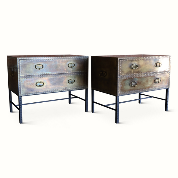 Pair of Brass Chests by Sarried LTD