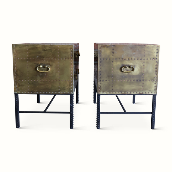 Pair of Brass Chests by Sarried LTD