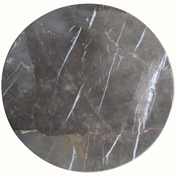 Marble Pedestal Table on Hexagonal Base