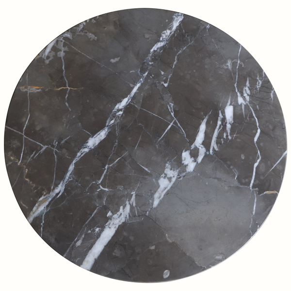 Marble Pedestal Table on Hexagonal Base