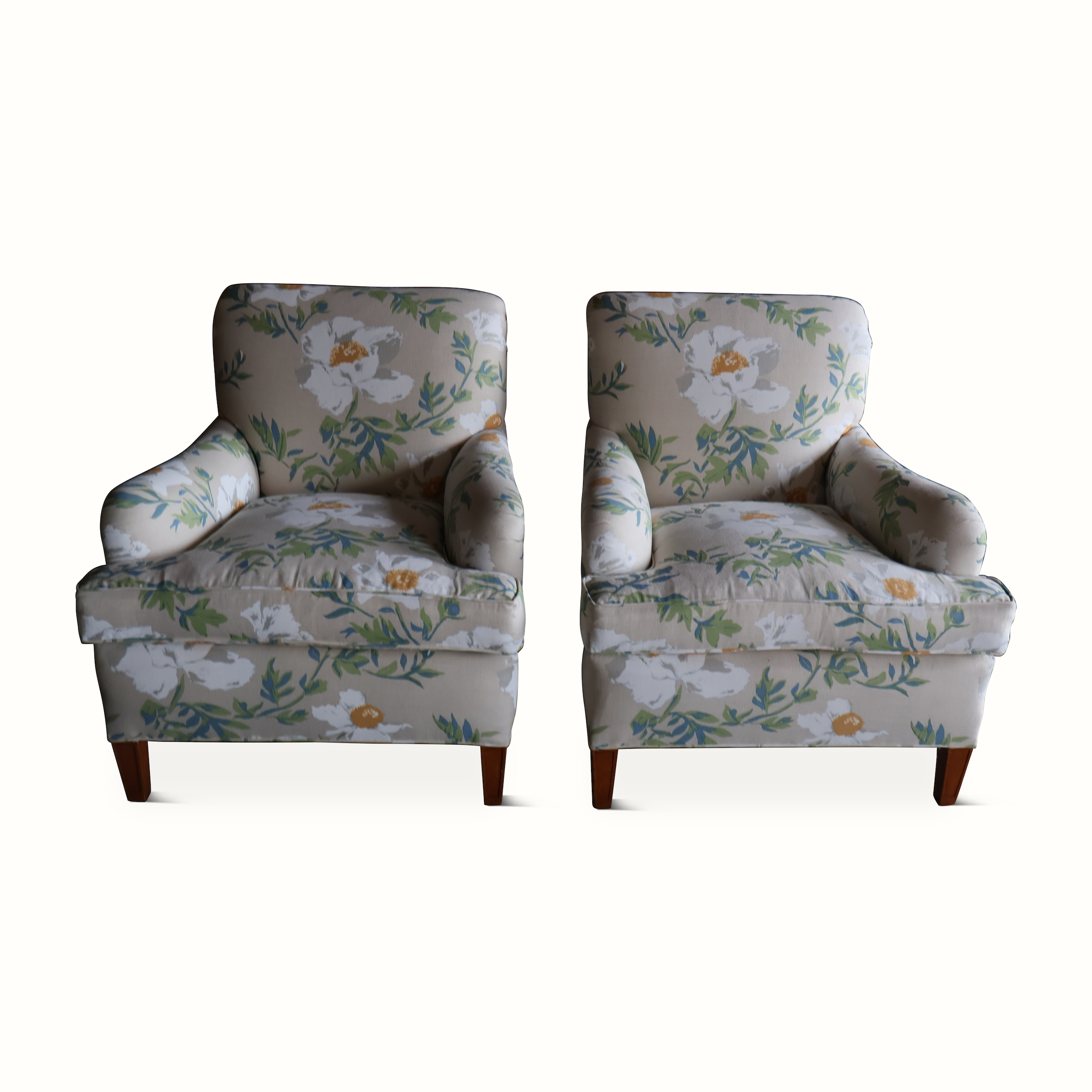 Pair of George Smith Style Chairs in Lake August 'Matija'