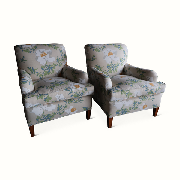 Pair of George Smith Style Chairs in Lake August 'Matija'