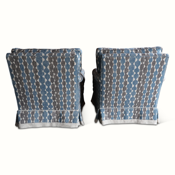 Pair of Upholstered Armchairs in Fermoie 'Whittle'