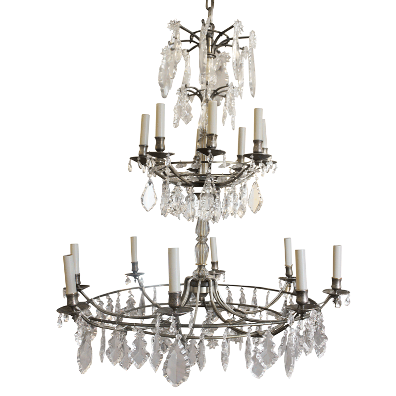 French 1930s Crystal Chandelier
