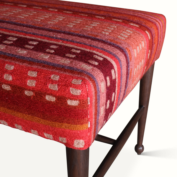 Madison Bench in a Vintage Wool Textile