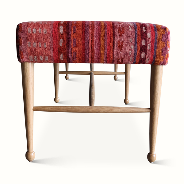 Madison Bench in a Vintage Wool Textile