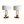 Pair of rope table lamps with off-white fabric shades and coiled rope bases