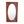 Italian rosewood mirror with oval glass and dark reddish-brown wood frame