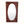 Italian rosewood wall mirror with oval reflective glass and reddish-brown frame