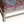 Lexington ottoman side with patterned border upholstery and light wood legs
