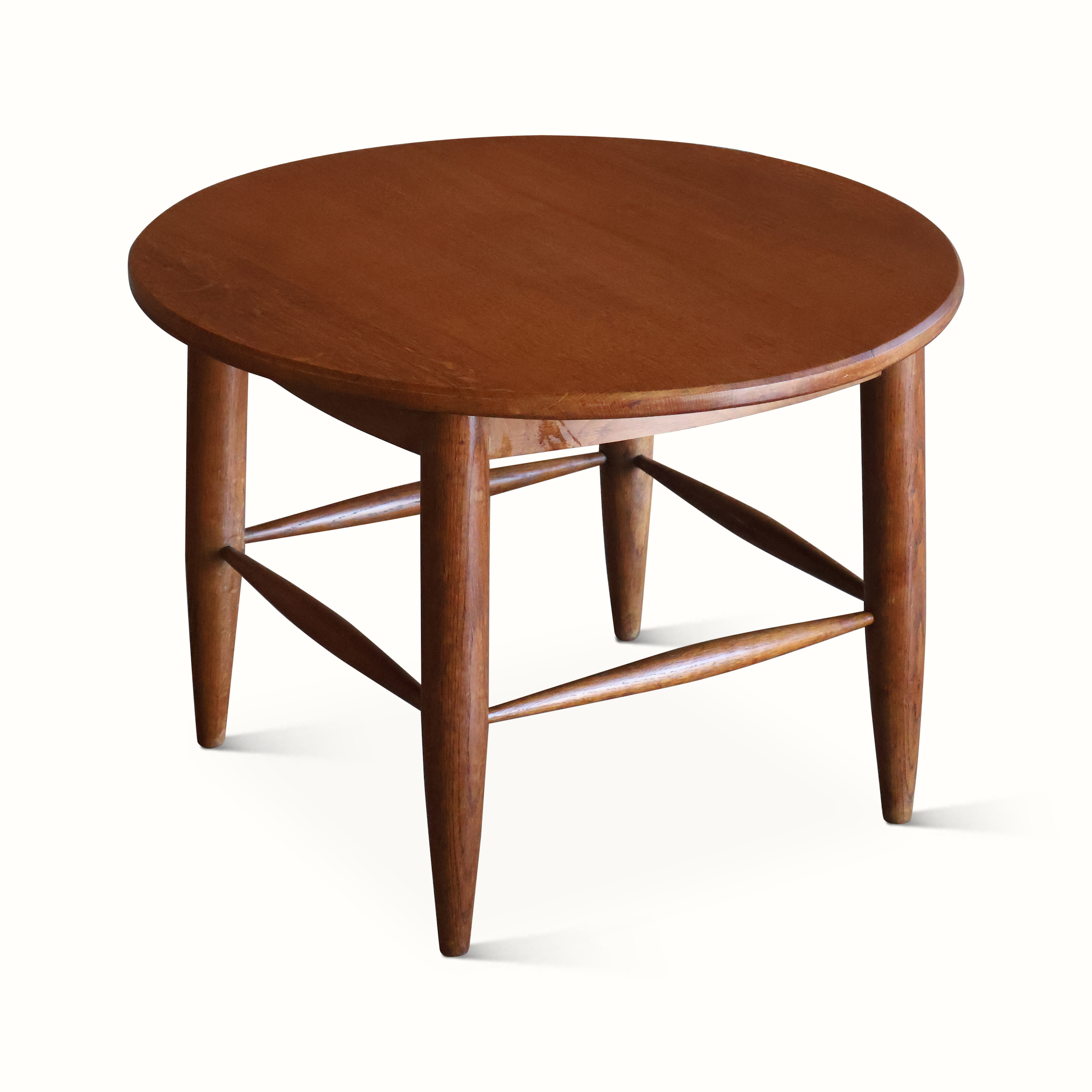 French Solid Oak Side Table
