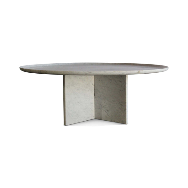 Vintage Carrara Marble Coffee Table, Italy, 1970s. Pair Available.