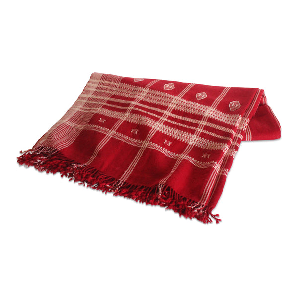 Original Indian Bedcover in Red