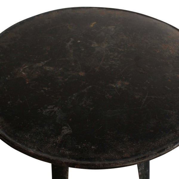 Antique Industrial Style Metal Cafe Table, France, 1940s