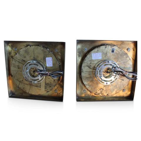 Pair of Murano Ice Glass Sconces by Hillebrand, Germany, 1960s