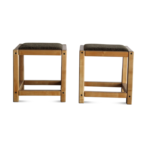 French Modernist Stools by Sentou, 1960s