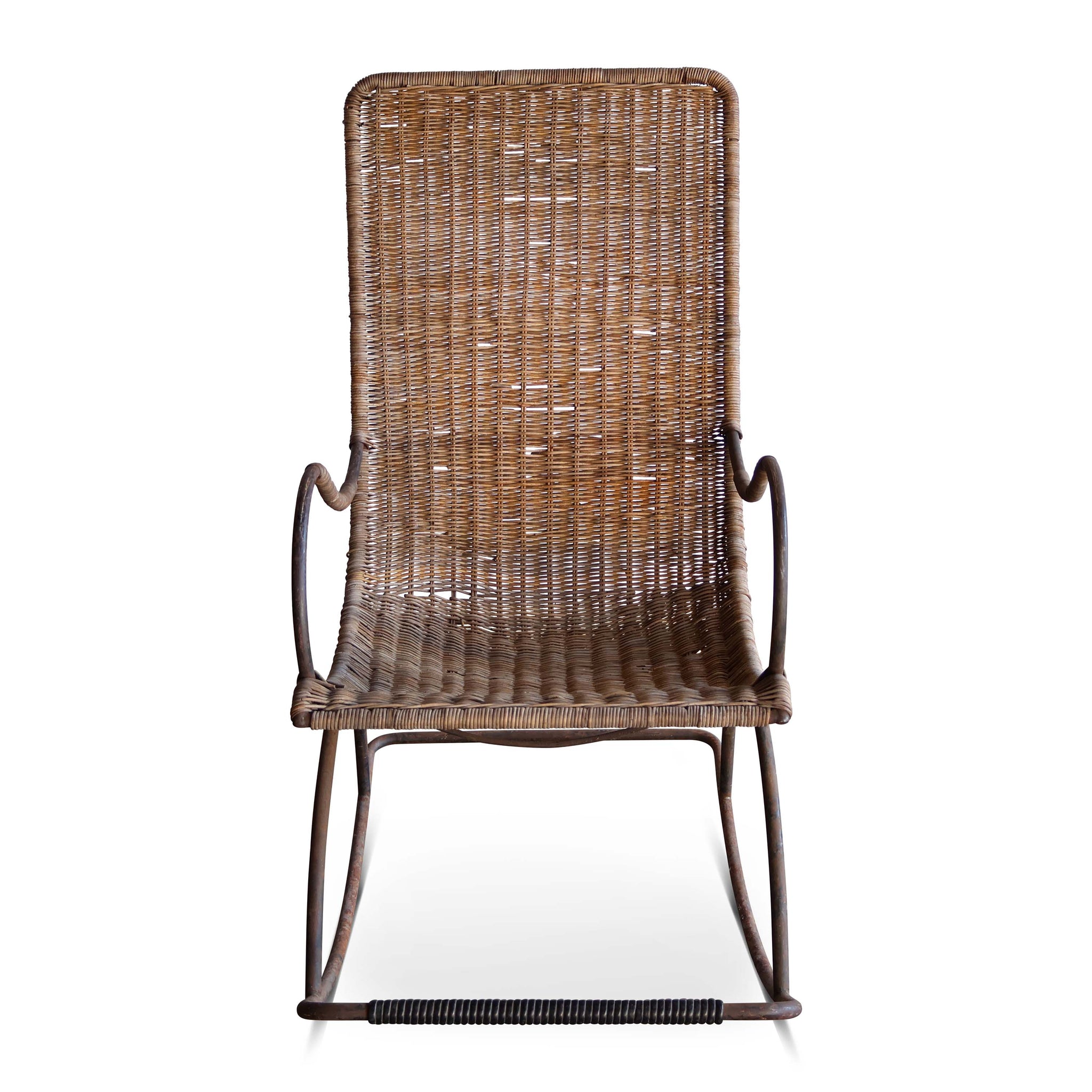 Vintage Wicker and Iron Rocking Chair – Hollywood At Home