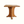 Pine bistro table with tapered pedestal leg and beveled square tabletop, light wood.