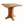 Pine bistro table with square tabletop and pedestal base with foot support, light brown.