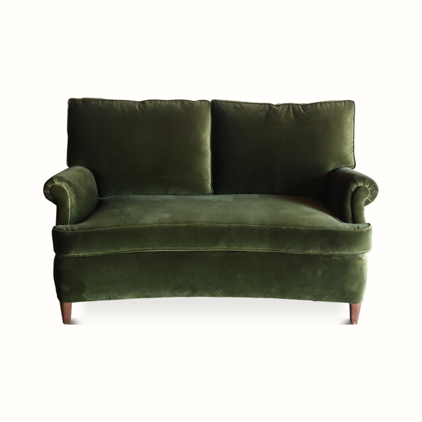 Pair of 1940s Green Velvet French Sofas