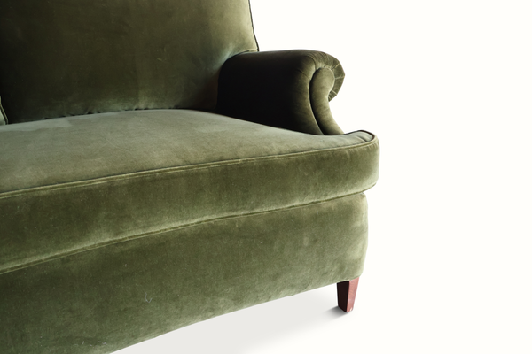 Pair of 1940s Green Velvet French Sofas