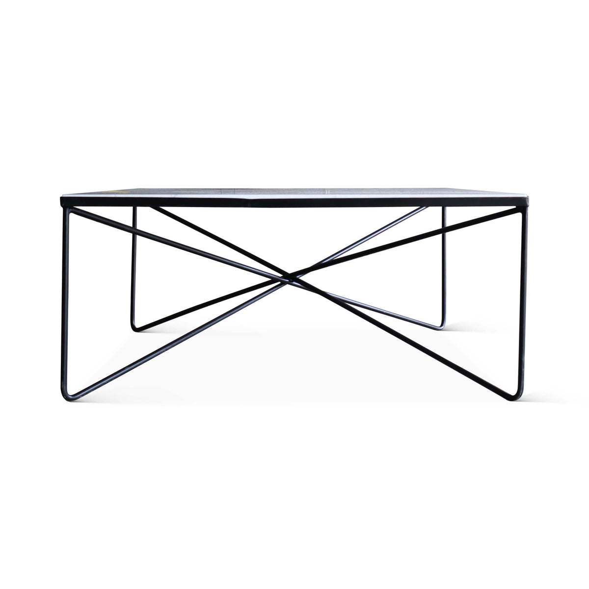 Iron and Marble Coffee Table by Luther Conover Hollywood At Home