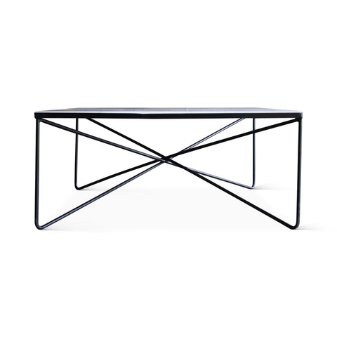 Iron and Marble Coffee Table by Luther Conover