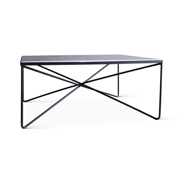 Iron and Marble Coffee Table by Luther Conover