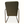 Reclining chair backrest with dark fabric cover and chrome metal legs