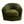 Green velvet swivel chair with rounded arms, deep seat, and curved back, front view.