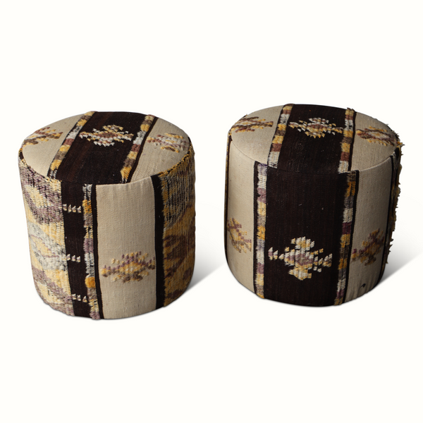 Pair of Moroccan Poufs