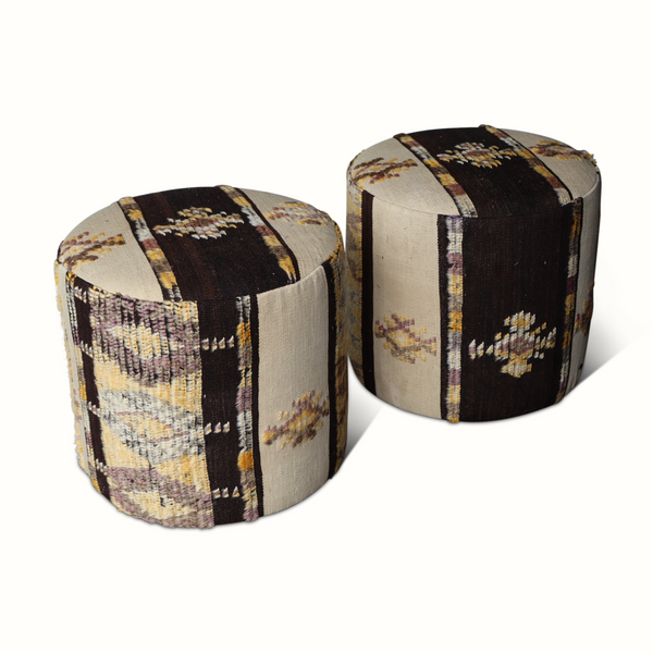 Pair of Moroccan Poufs