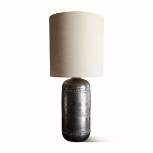 Silver Glazed Ceramic Lamp by Bitossi
