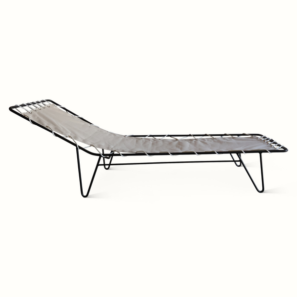 California Modernist Iron Outdoor Chaise Lounge Chair