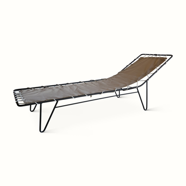 California Modernist Iron Outdoor Chaise Lounge Chair