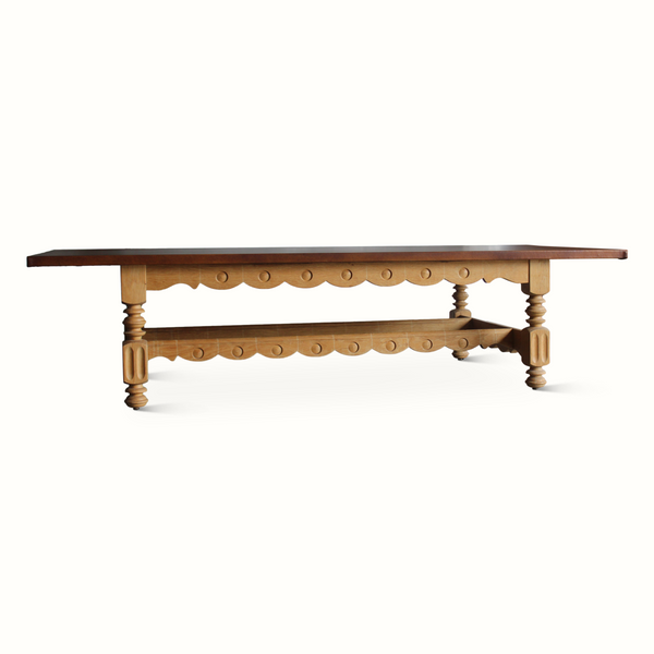 Oak & Leather Coffee Table by Henning Kjaernulf
