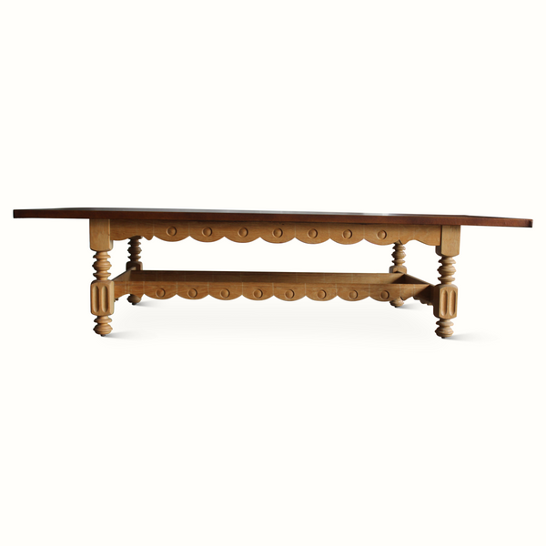 Oak & Leather Coffee Table by Henning Kjaernulf