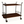 Wicker & Forged Iron Bar Cart
