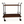 Wicker & Forged Iron Bar Cart