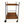 Wicker & Forged Iron Bar Cart