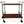 Wicker & Forged Iron Bar Cart
