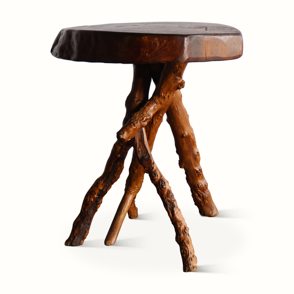 Rustic Live Edge Side Table
