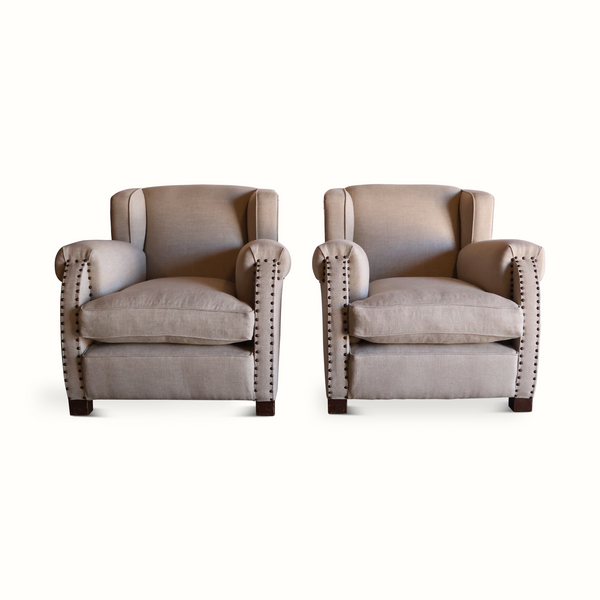 Pair of 1930s French Club Chairs