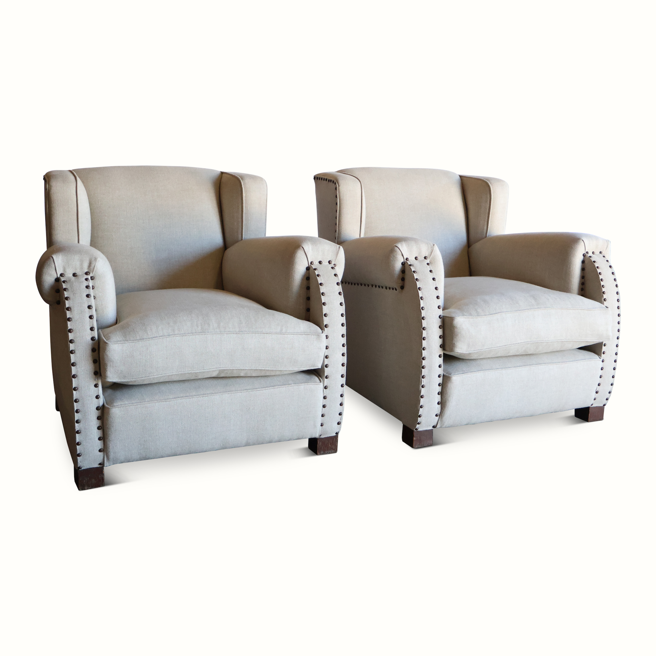 Pair of 1930s French Club Chairs