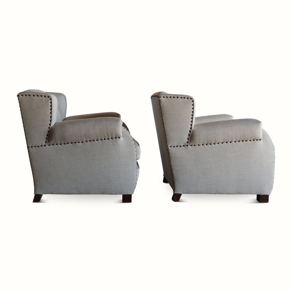 Pair of 1930s French Club Chairs