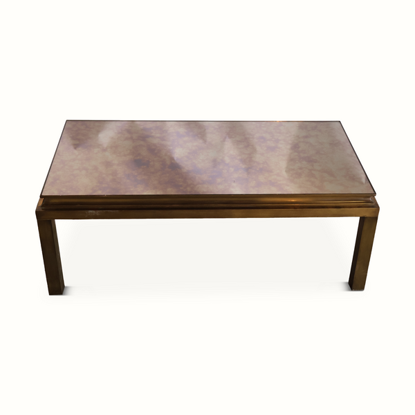 Brass & Smoked Mirror Coffee Table