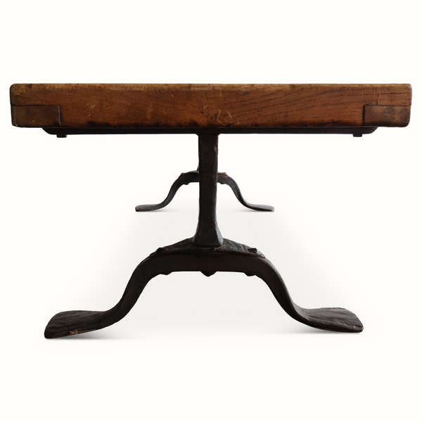 Forged Iron, Oak & Slate Coffee Table